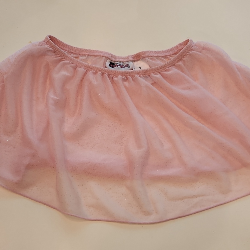 Jacques Moret Pink Glitter Ballet Sheer Skirt 6 7